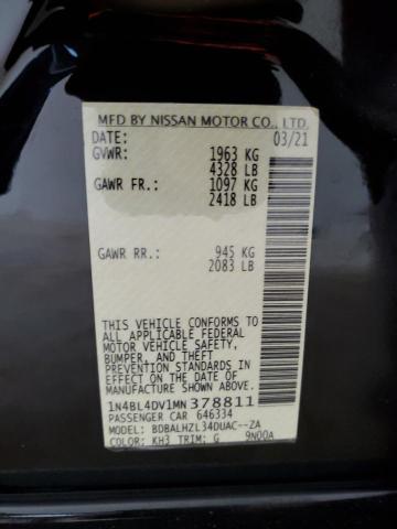 2021 NISSAN ALTIMA SV - 1N4BL4DV1MN378811
