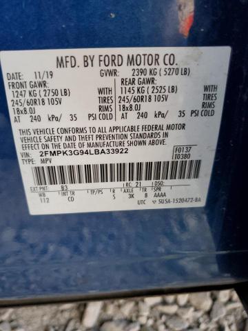 2020 FORD EDGE SE - 2FMPK3G94LBA33922