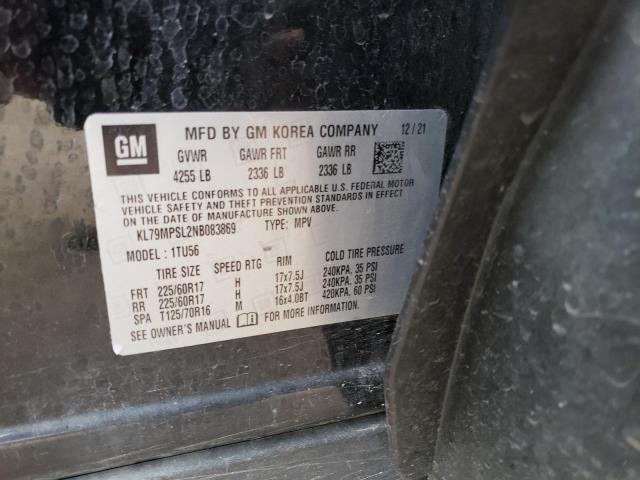 2022 CHEVROLET TRAILBLAZE - KL79MPSL2NB083869