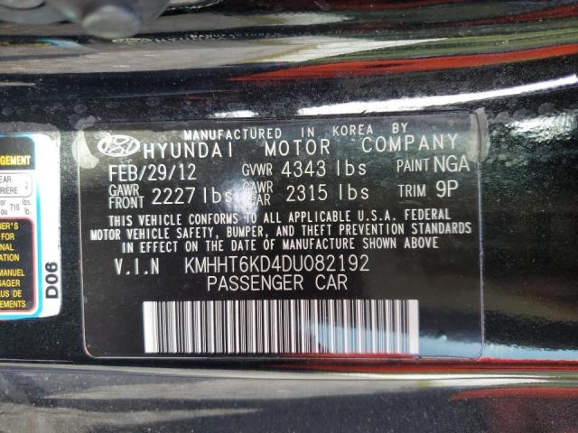 VIN KMHHT6KD4DU082192 2013 Hyundai Genesis, 2.0T no.12