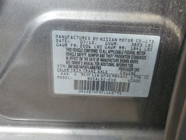2015 NISSAN SENTRA S - 3N1AB7APXFL668793