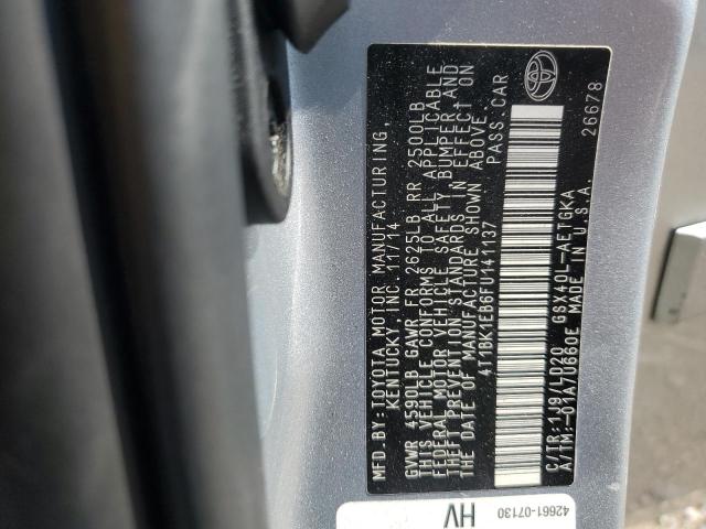 VIN 4T1BK1EB6FU141137 2015 Toyota Avalon, Xle no.12