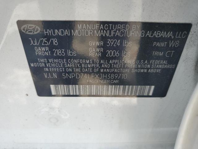 2018 HYUNDAI ELANTRA SE - 5NPD74LFXJH389710
