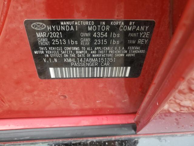 2021 HYUNDAI SONATA SEL - KMHL14JA8MA151351