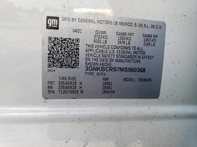 2021 CHEVROLET BLAZER 2LT - 3GNKBCRS7MS560368