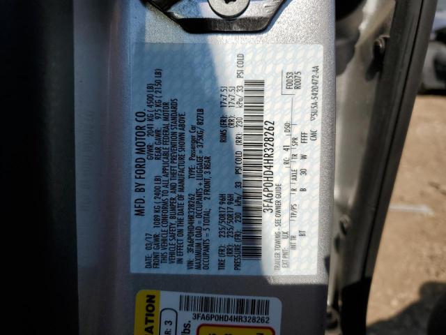 VIN 3FA6P0HD4HR328262 2017 Ford Fusion, SE no.12