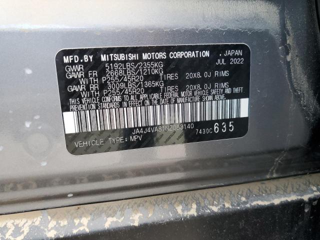 2022 MITSUBISHI OUTLANDER - JA4J4VA81NZ083140