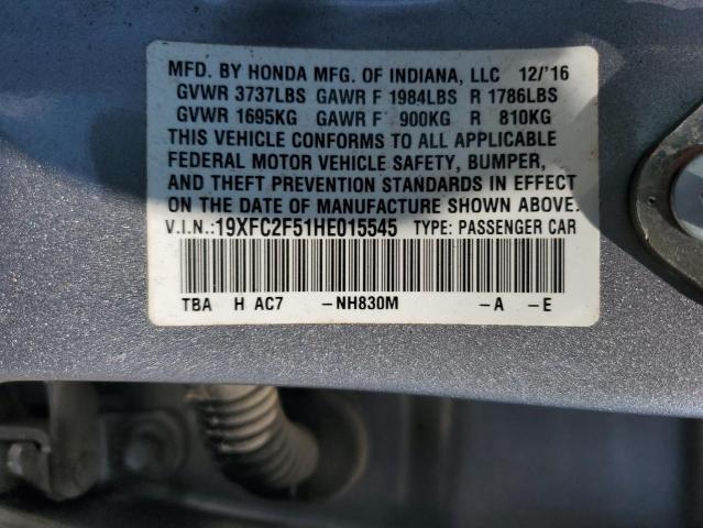 2017 HONDA CIVIC LX - 19XFC2F51HE015545