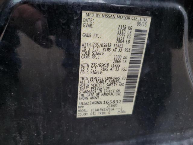 2016 NISSAN MURANO S - 5N1AZ2MG0GN165892