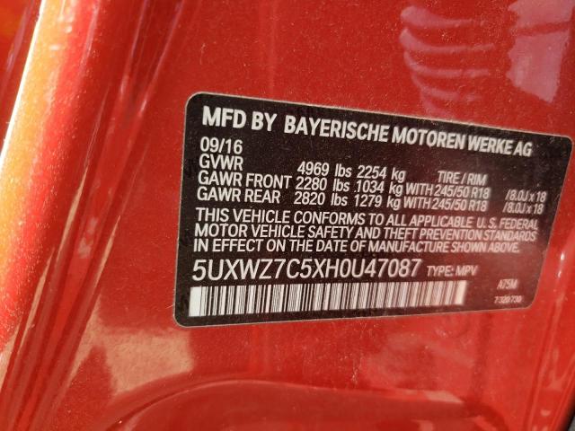 VIN 5UXWZ7C5XH0U47087 2017 BMW X3, Sdrive28I no.13