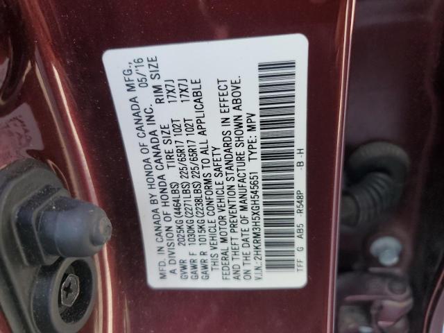 2016 HONDA CR-V EX - 2HKRM3H5XGH545651
