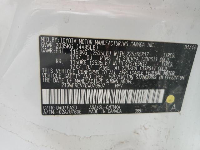 VIN 2T3WFREV7EW079607 2014 Toyota RAV4, Xle no.12