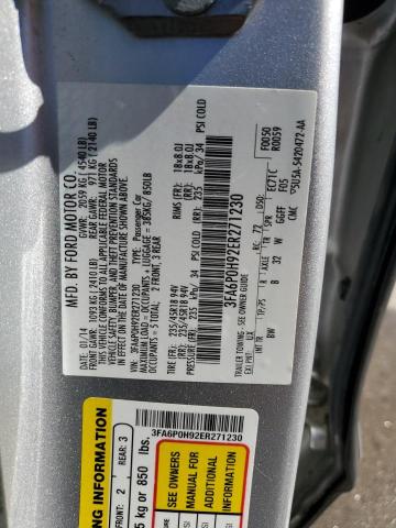 VIN 3FA6P0H92ER271230 2014 Ford Fusion, SE no.12