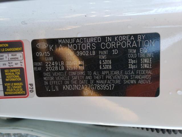 2016 KIA SOUL - KNDJN2A27G7839517