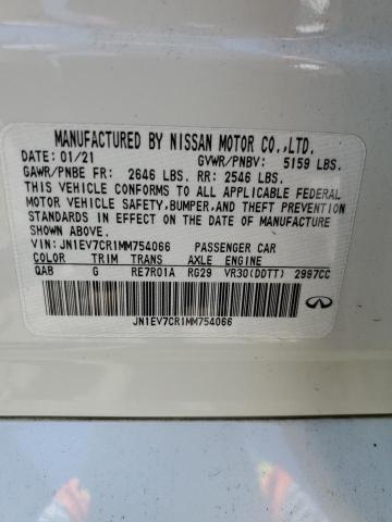 VIN JN1EV7CR1MM754066 2021 Infiniti Q50, Sensory no.13