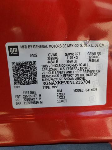 2022 CHEVROLET EQUINOX LT - 3GNAXKEV0NL215704