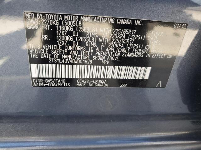 VIN 2T3YL4DV4DW001628 2013 Toyota RAV4 no.12