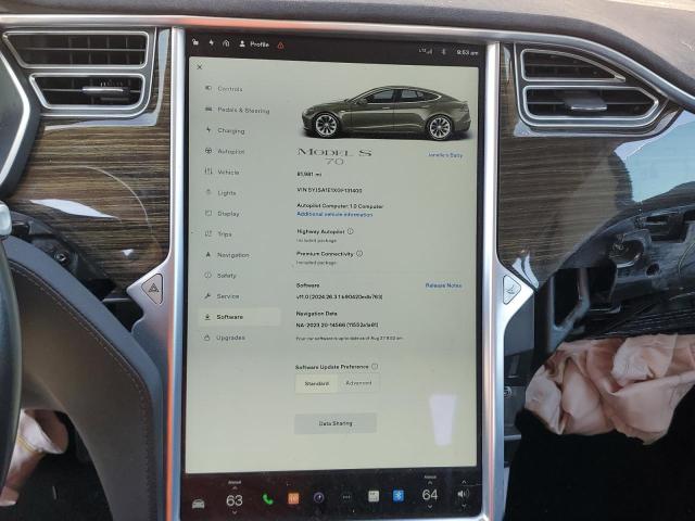 VIN 5YJSA1E1XGF131400 2016 Tesla MODEL S no.9