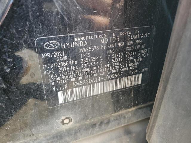 2021 HYUNDAI SANTA FE S - KM8S3DA14MU009647