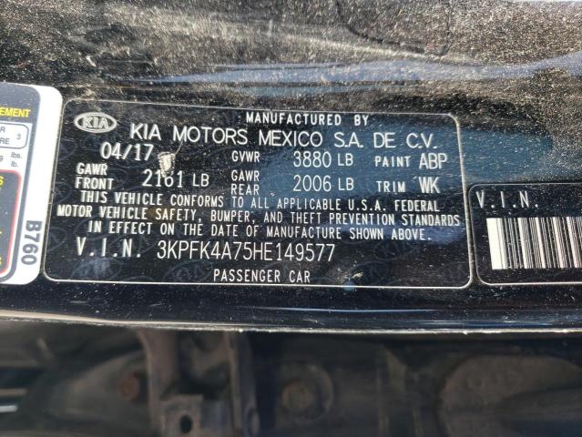 VIN 3KPFK4A75HE149577 2017 KIA Forte, LX no.12