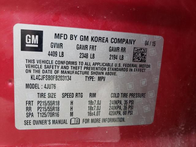 2015 BUICK ENCORE CON - KL4CJFSB0FB203134