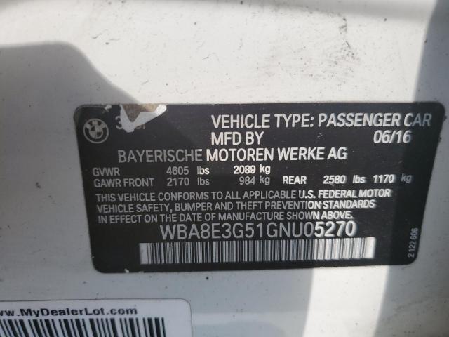 VIN WBA8E3G51GNU05270 2016 BMW 3 Series, 328 Xi Sulev no.13