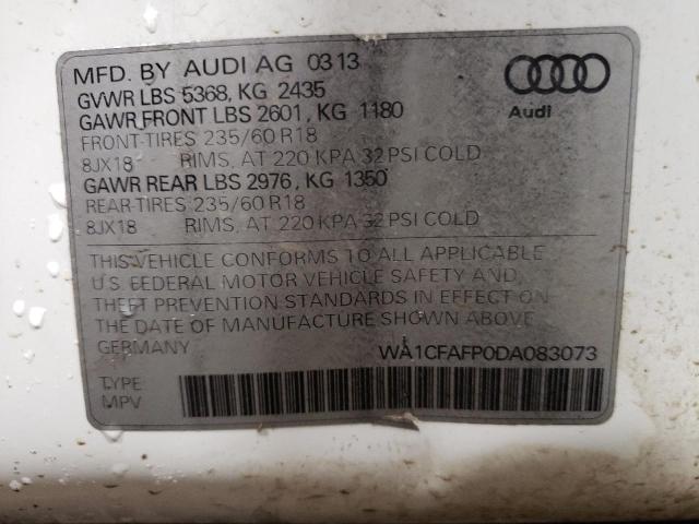 VIN WA1CFAFP0DA083073 2013 Audi Q5, Premium no.12