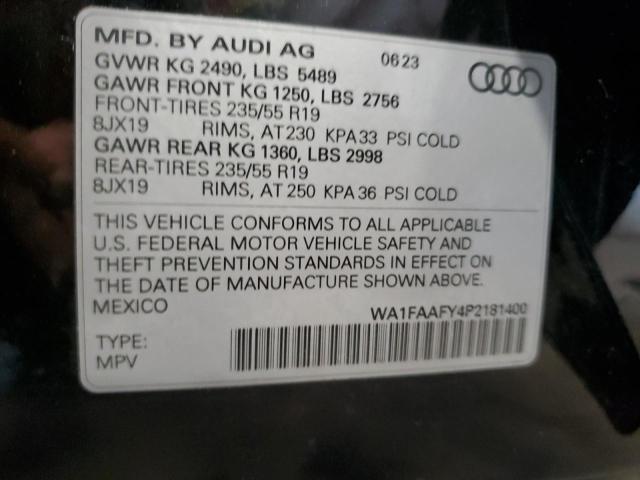 VIN WA1FAAFY4P2181400 2023 Audi Q5, Prestige 45 no.13