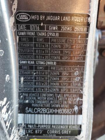 2017 LAND ROVER DISCOVERY SALCR2BGXHH636827