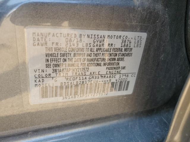 2019 NISSAN SENTRA S - 3N1AB7AP1KY217572