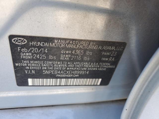 VIN 5NPEB4ACXEH899914 2014 Hyundai Sonata, Gls no.12