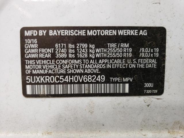 VIN 5UXKR0C54H0V68249 2017 BMW X5, Xdrive35I no.13