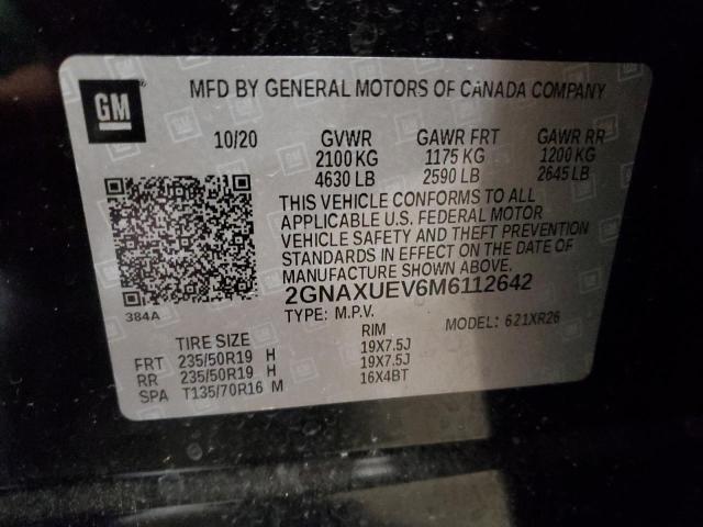 2021 CHEVROLET EQUINOX LT - 2GNAXUEV6M6112642