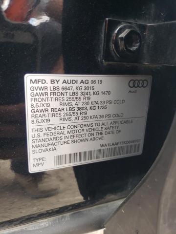 VIN WA1LAAF73KD046707 2019 Audi Q7, Premium Plus no.13