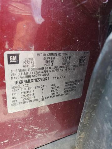 2017 GMC ACADIA SLT - 1GKKNMLS7HZ226871