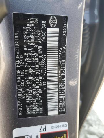 2016 TOYOTA CAMRY LE - 4T1BF1FK9GU555582