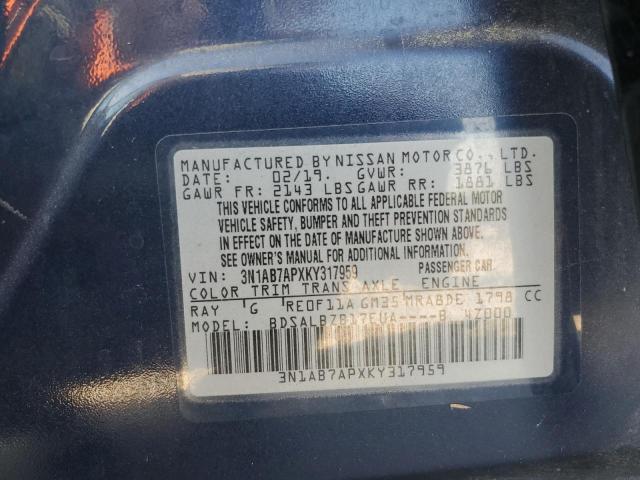 2019 NISSAN SENTRA S - 3N1AB7APXKY317959