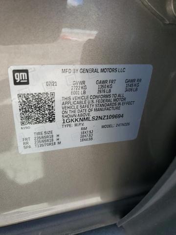 2022 GMC ACADIA SLT - 1GKKNMLS2NZ109694