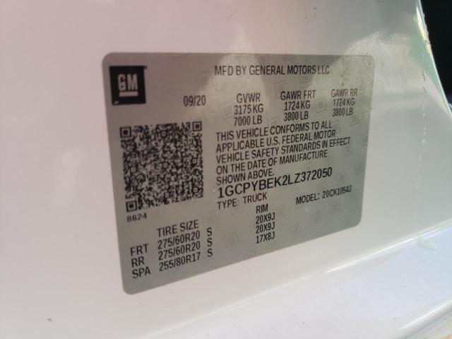 2020 CHEVROLET SILVRK1500 1GCPYBEK2LZ372050