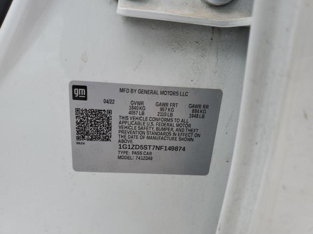 2022 CHEVROLET MALIBU LT - 1G1ZD5ST7NF149874
