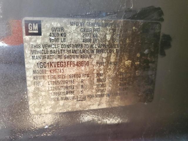 2015 CHEVROLET SILVERADO - 1GC1KVEG3FF543690