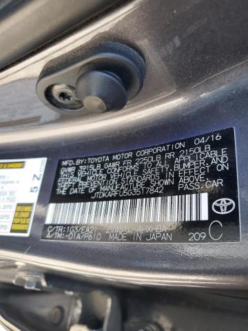 2016 TOYOTA PRIUS - JTDKARFU5G3517842