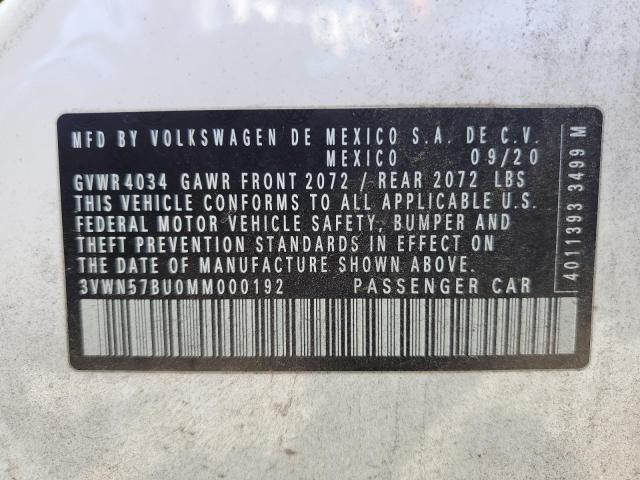 VIN 3VWN57BU0MM000192 2021 Volkswagen Jetta, S no.12