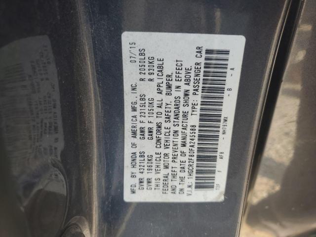 VIN 1HGCR2F80FA245588 2015 Honda Accord, Exl no.12