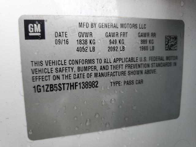 2017 CHEVROLET MALIBU LS - 1G1ZB5ST7HF138982