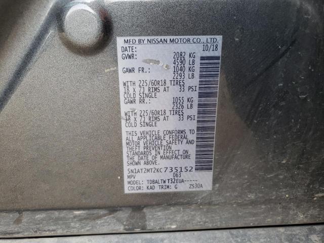 2019 NISSAN ROGUE S - 5N1AT2MT2KC735152