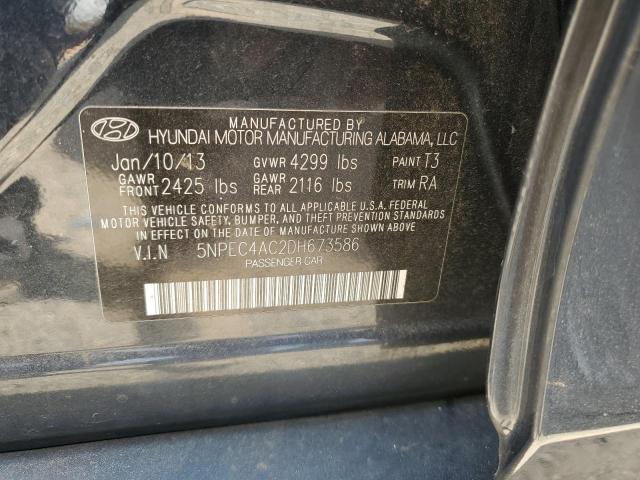 VIN 5NPEC4AC2DH673586 2013 Hyundai Sonata, SE no.13