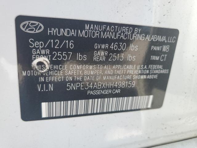 2017 HYUNDAI SONATA SPO - 5NPE34ABXHH498159