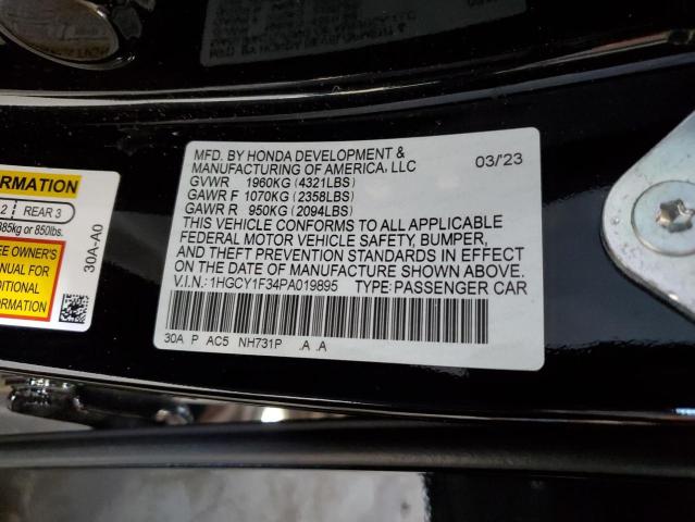 2023 HONDA ACCORD EX 1HGCY1F34PA019895  67652404