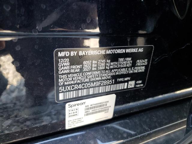 2021 BMW X5 SDRIVE - 5UXCR4C05M9F28951
